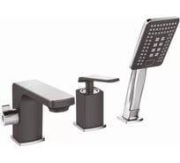 Смеситель на борт ванны ViEiR однорычажный, черный, 3 отверстия V333532-C