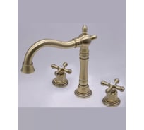 ViEiR смеситель на борт раковины двухвентильный, бронза, 3 отверстия, ретро V370112-D