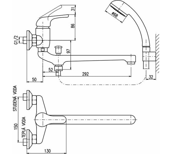 Смеситель RavSlezak SA557.5/1