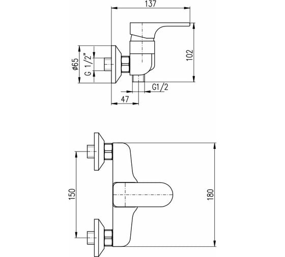 Смеситель для душа RavSlezak YU180.5CMAT