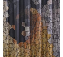 Штора САНАКС с рисунком, дикий камень, в ванную комнату, без колец - полиэстэр, 180 х 180 см 01-91
