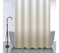 Штора САНАКС с рисунком, бежевый переход, в ванную комнату, без колец, полиэстер180 х180 см 01-103