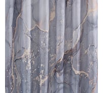 Штора САНАКС с рисунком, серые разводы, в ванную комнату, без колец - полиэстэр, 180 х 180 см 01-93