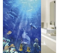 Шторка в ванную комнату BRIMIX фотопечать, МОРСКОЕ ДНО 02-09