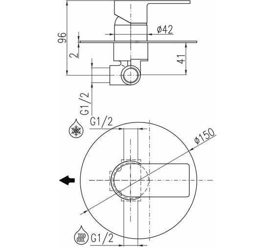 Смеситель для душа RavSlezak VT483LCMAT