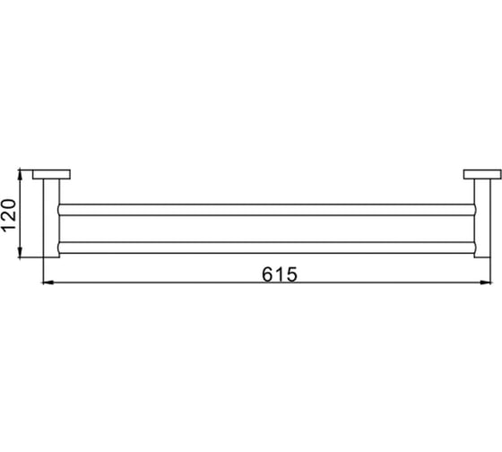 Полотенцедержатель Frap двойной F1909 F1909-1 514803