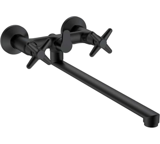 Смеситель для ванны ViEiR двухрычажный, с изливом, черный душевой гарнитур V220143-C 1