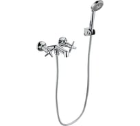 Смеситель для ванны ViEiR двухрычажный, хром, с изливом и душевым набором V220132