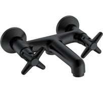 Смеситель для ванны ViEiR двухрычажный, черный, с изливом и душевым набором V220132-C