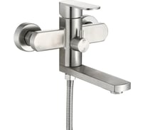 Смеситель для ванны и душа ViEiR нержавеющая сталь, сатин, однорычажный, короткий излив V383531