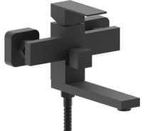 Смеситель для ванны и душа ViEiR нержавеющая сталь, черный, однорычажный, короткий квадратный излив V363531-C