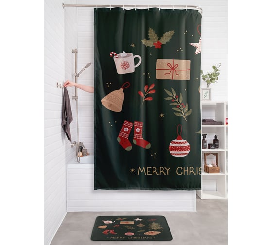 Фотоштора в ванную JoyArty МУЛЬТИ 180х200 sc_380815 1