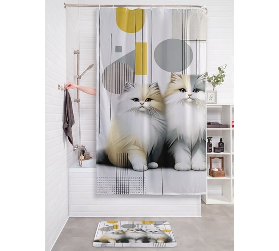 Фотоштора в ванную JoyArty МУЛЬТИ 180х200 sc_sd1093 1