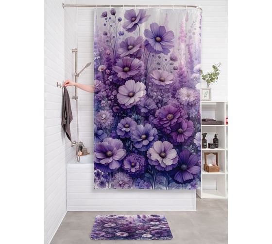 Фотоштора в ванную JoyArty МУЛЬТИ 180х200 sc_sd1919 1