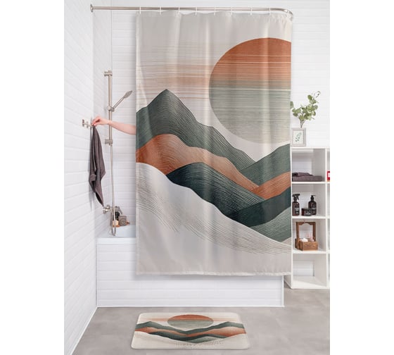 Фотоштора в ванную JoyArty МУЛЬТИ 180х200 sc_sd1885 1