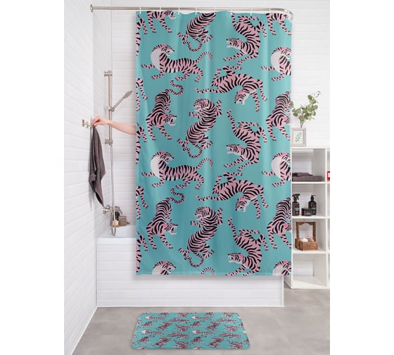 Фотоштора в ванную JoyArty МУЛЬТИ 180х200 sc_413956 1