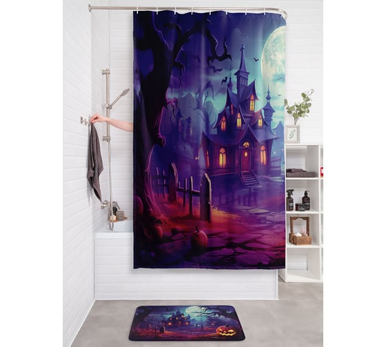 Фотоштора в ванную JoyArty МУЛЬТИ 180х200 sc_427330 1