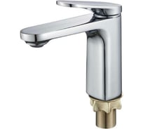 Смеситель для раковины ALOUTE высота 140 мм, хром, однорычажное управление, на гайке, алюминий A2101