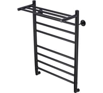 Водяной полотенцесушитель Comfysan Luce W-8 80/50 с полкой, черный 015497