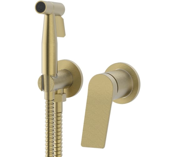 Комплект скрытого монтажа для биде ViEiR квадратная панель, матовое золото однорычажный смеситель V343553-S 1