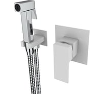 Комплект скрытого монтажа для биде ViEiR квадрат, белый, смеситель и гигиенический душ V393553-F