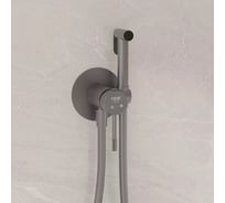 Комплект скрытого монтажа для биде ViEiR графит, смеситель и гигиенический душ V403553-G