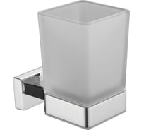 Настенный стакан для зубных щёток ViEir с держателем стеклянный, хром V5005