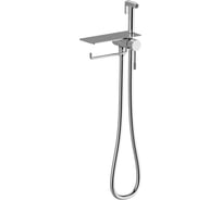 Встраиваемый смеситель с гигиеническим душем ViEiR хром полка и держатель полотенца для гигиены и экономии места V403052