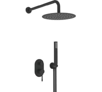 Встроенный смеситель для душа ViEiR на 2 режима черный скрытый монтаж верхний и ручной душ V403563-C