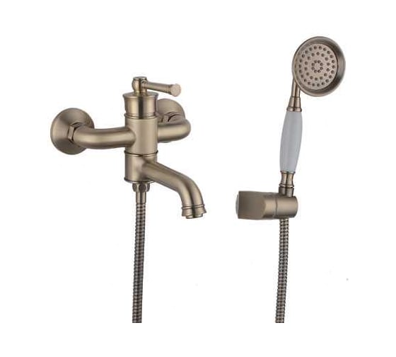 Смеситель для ванны ViEiR однорычажный с коротким изливом латунь бронза V273531-D 1