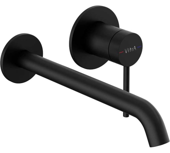 Встраиваемый смеситель для раковины Vitra Minimax Round однорычажный матовый черный латунь A4354936EXP 1