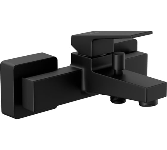 Настенный смеситель для ванны Vitra Minimax Square (Минимакс Сквуэр) однорычажный матовый черный латунь A4352036EXP