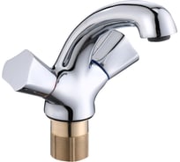 Смеситель для раковины ViEiR двухрычажный, круглый хром для умывальника V150111