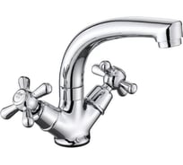 Смеситель для раковины ViEiR двухрычажный с поворотным изливом латунь хром V120112