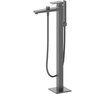 Напольный смеситель для ванны ViEiR графит стойка с изливом и ручным душем для наполнения ванны V393534-G