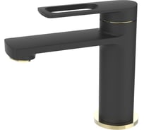 Смеситель однорычажный для раковины ViEiR черный/золото V293511-CE