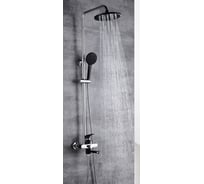 Душевая система однорычажная ViEiR поворотная, верхний душ и ручная лейка, черный/хром V263562-C