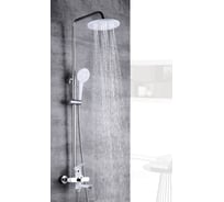 Душевая система однорычажная поворотная ViEiR верхний душ и ручная лейка, белый/хром V263562-F