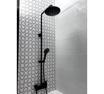 Душевая система однорычажная ViEiR латунь черный/хром верхний душ и ручная лейка для душевой зоны V043562-C