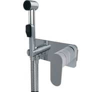 Комплект скрытого монтажа для биде ViEiR квадратная панель хром/белый Смеситель и гигиеническая лейка V283553-F