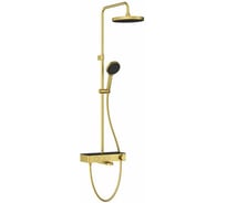 Душевая система с термостатическимсмесителем для ванны Vitra Core Round брашированное золото A4730925EXP