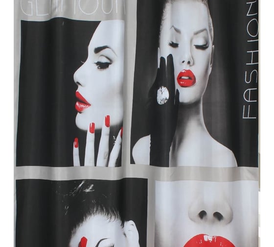 Шторка в ванную комнату Brimix фотопечать, ГЛАМУР 02-01 1