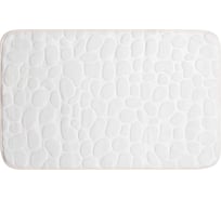 Коврик для ванной VIDAGE №2 Каменка 50х80см, цвет белый, полиэстер 1359009