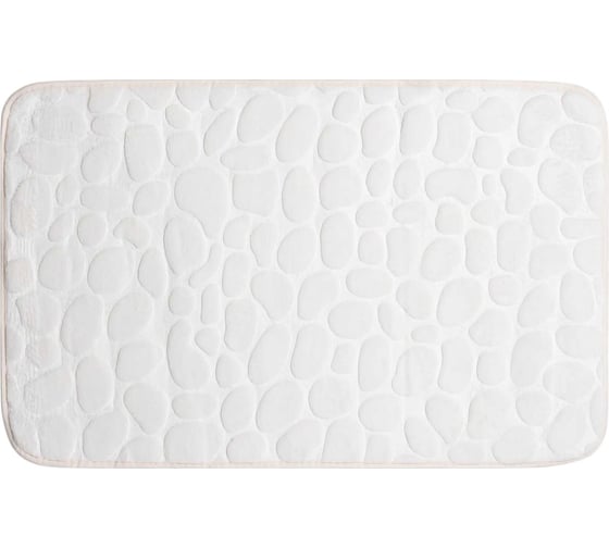 Коврик для ванной VIDAGE №2 Каменка 50х80см, цвет белый, полиэстер 1359009 1