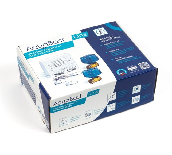 Комплект защиты от протечки воды Бастион Aquabast Line Коттедж 3/4" 135