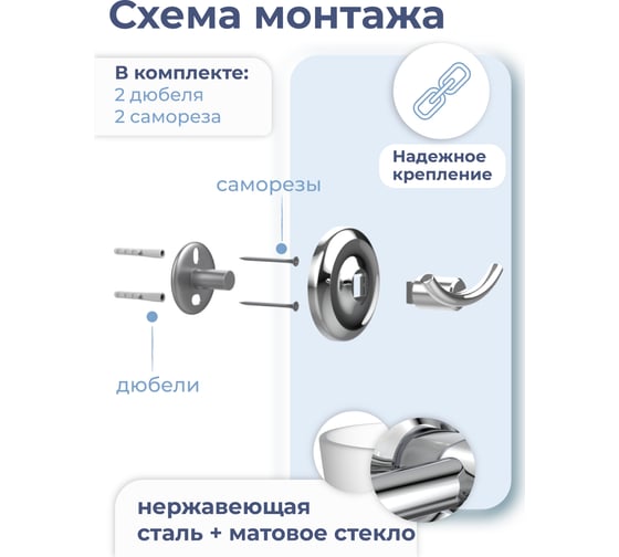 Настенный стакан для зубных щеток FORA DROP FOR-DP044