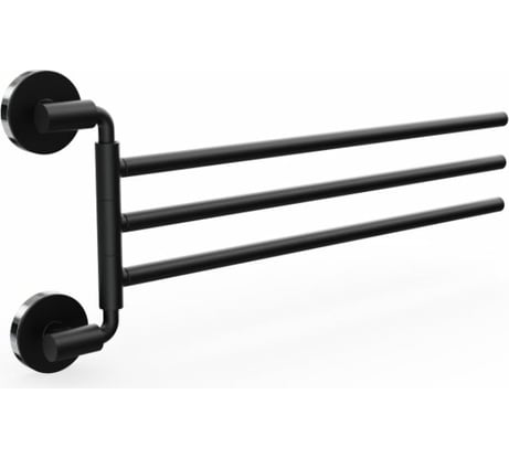Полотенцедержатель Fora LORD тройной, поворотный, черный FOR-LORD023BL