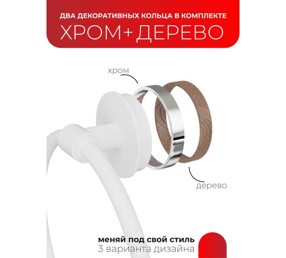 Полотенцедержатель кольцо Fora LORD белый FOR-LORD011WT