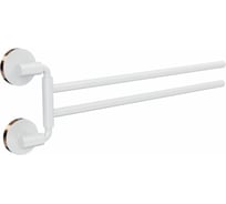 Полотенцедержатель Fora LORD двойной, поворотный, белый FOR-LORD022WT