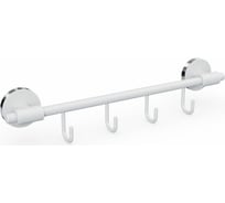 Держатель для полотенец с 4 крючками Fora LORD белый FOR-LORD004WT